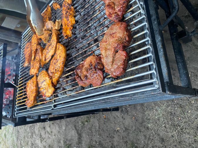 Das obligatorische Grillfoto - ohne die vegetarischen Köstlichkeiten